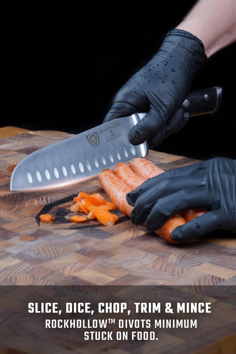 Dalstrong Santoku Knife - 7 inch - Gladiator Series ELITE - High Carbon German Steel - Sheath Included - Razor Sharp Kitchen Knife - Asian Vegetable Knife - NSF Certified - Image 3